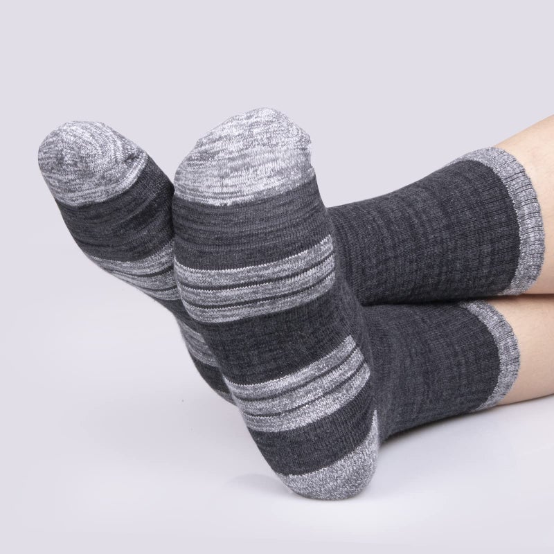YUEDGE Womens Socks Moisture Wicking Cotton Cushioned Crew Socks For Women Size 6-9, Performance Gym Tennis Training Hiking Athletic Socks, Multicolor, 5 Pairs - Image 2